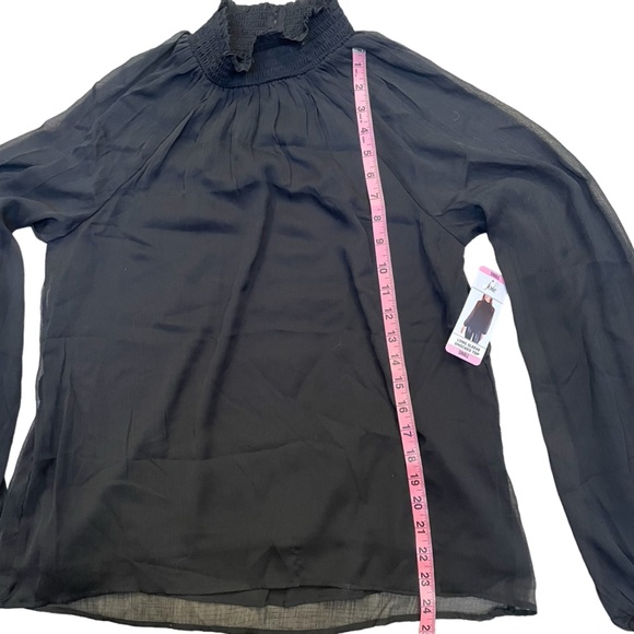 NWT Joie Black Smocked Neck Top - Picture 10 of 13